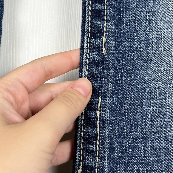 Maurices Y2K Low Rise Thick Stitch Bootcut Flare Flap Pocket Jeans - Picture 5 of 11